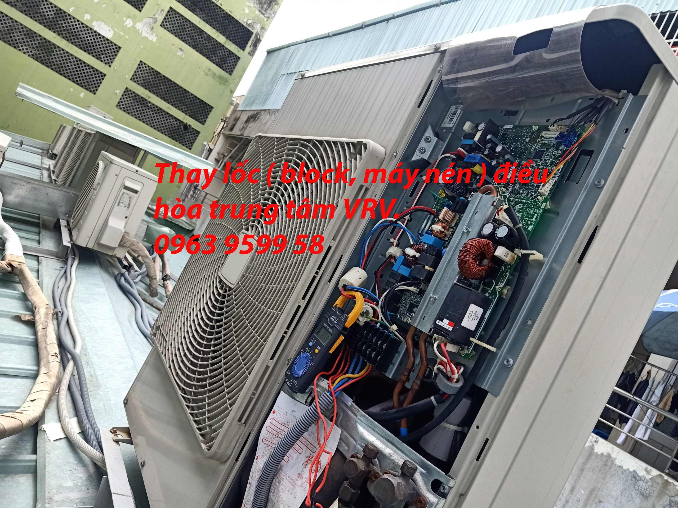 Thay lốc ( block, máy nén ) điều hòa trung tâm VRV.